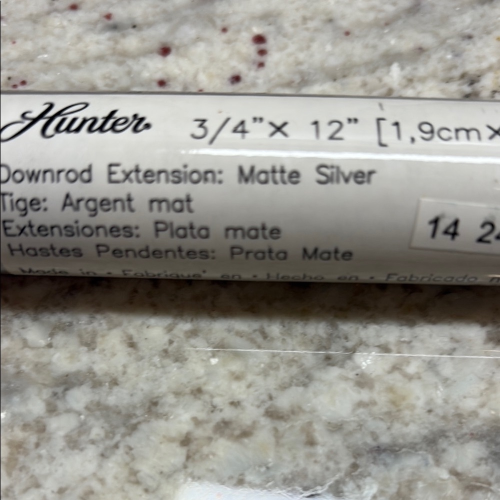 Hunter Fan Downrod Matte Silver
